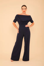 Load image into Gallery viewer, ATOM Lima Crepe Jumpsuit - Navy
