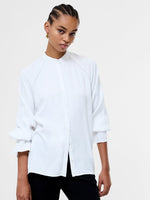 Load image into Gallery viewer, Candice Satin Pearl Trim Shirt
