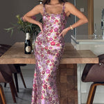 Load image into Gallery viewer, Lisbon Square Neck Pink Gold Sequin Dress
