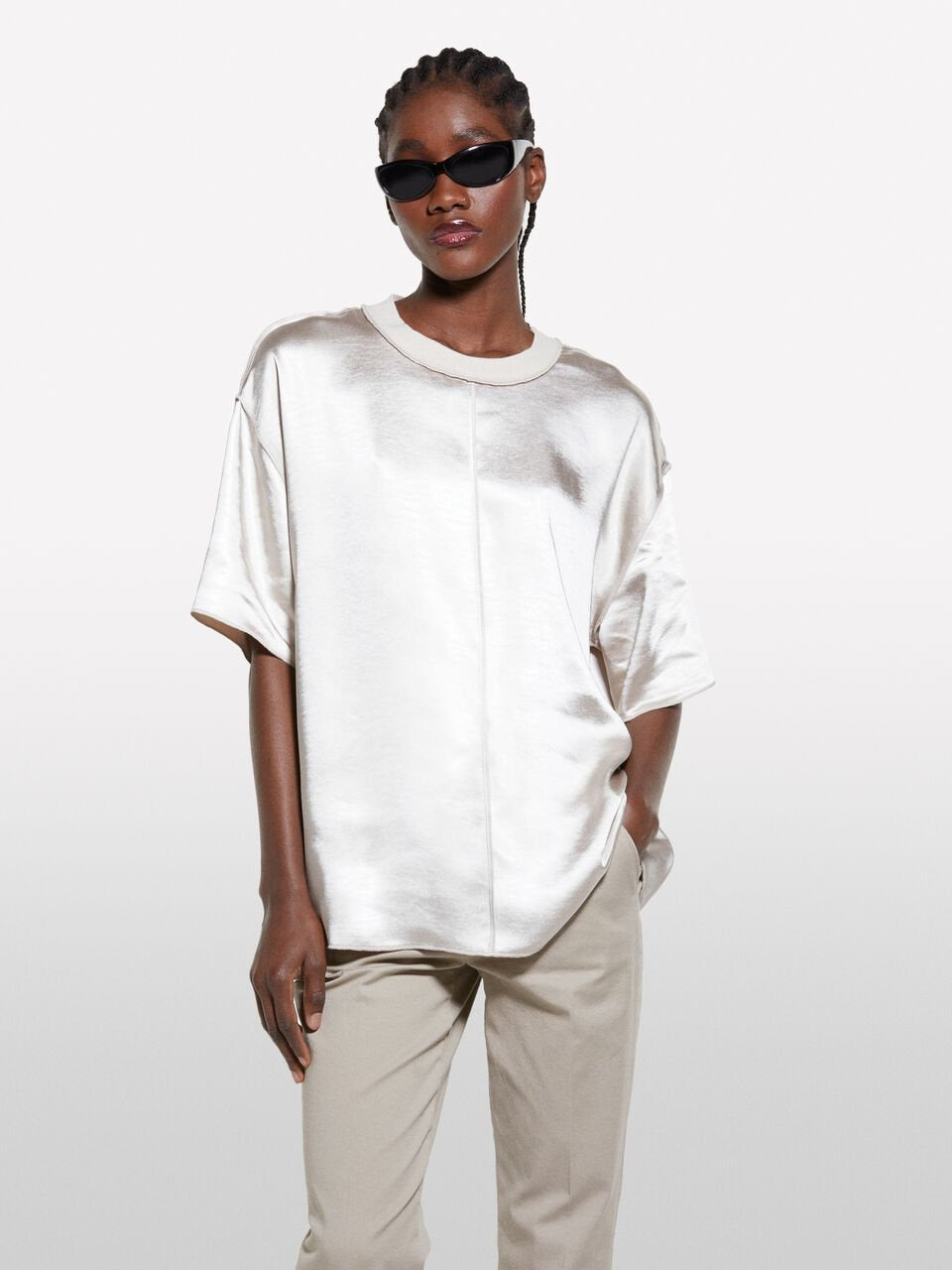 Sisley Heavy Satin T-shirt