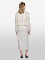Load image into Gallery viewer, Sisley Stripe Linen Midi Skirt
