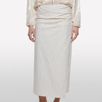 Load image into Gallery viewer, Sisley Stripe Linen Midi Skirt
