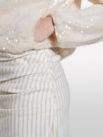 Load image into Gallery viewer, Sisley Stripe Linen Midi Skirt
