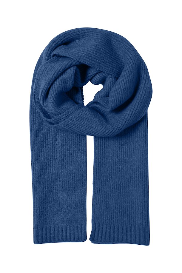 Women's Solid Cosy Knitted Scarf  - True Blue