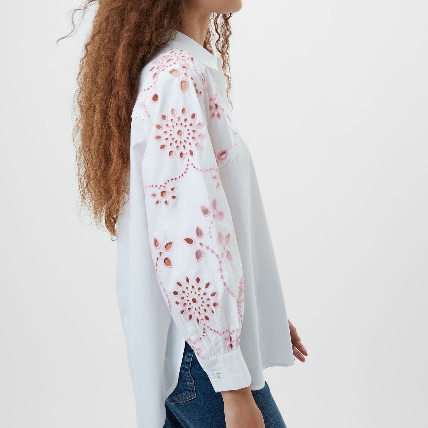 French Connection Cambria Cotton Embroidered Shirt