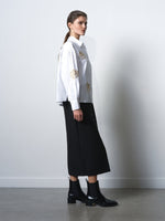 Load image into Gallery viewer, Alexis Cotton Flower Embellished Shirt
