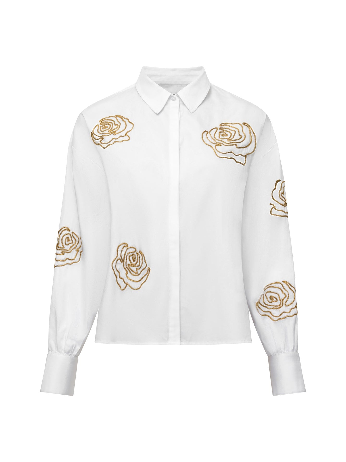 Alexis Cotton Flower Embellished Shirt