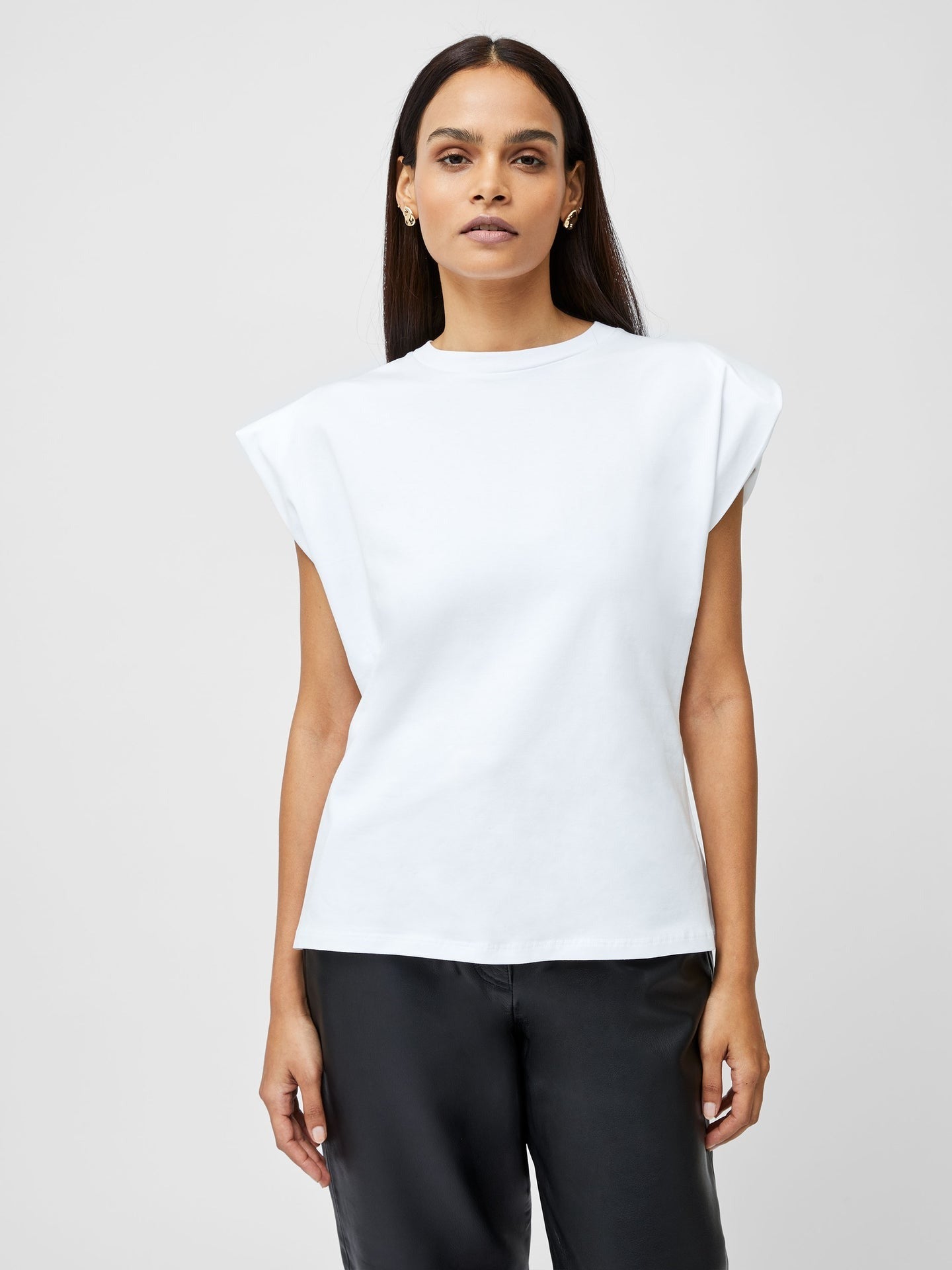 French Connection Rallie Shoulder Pad Tank Top