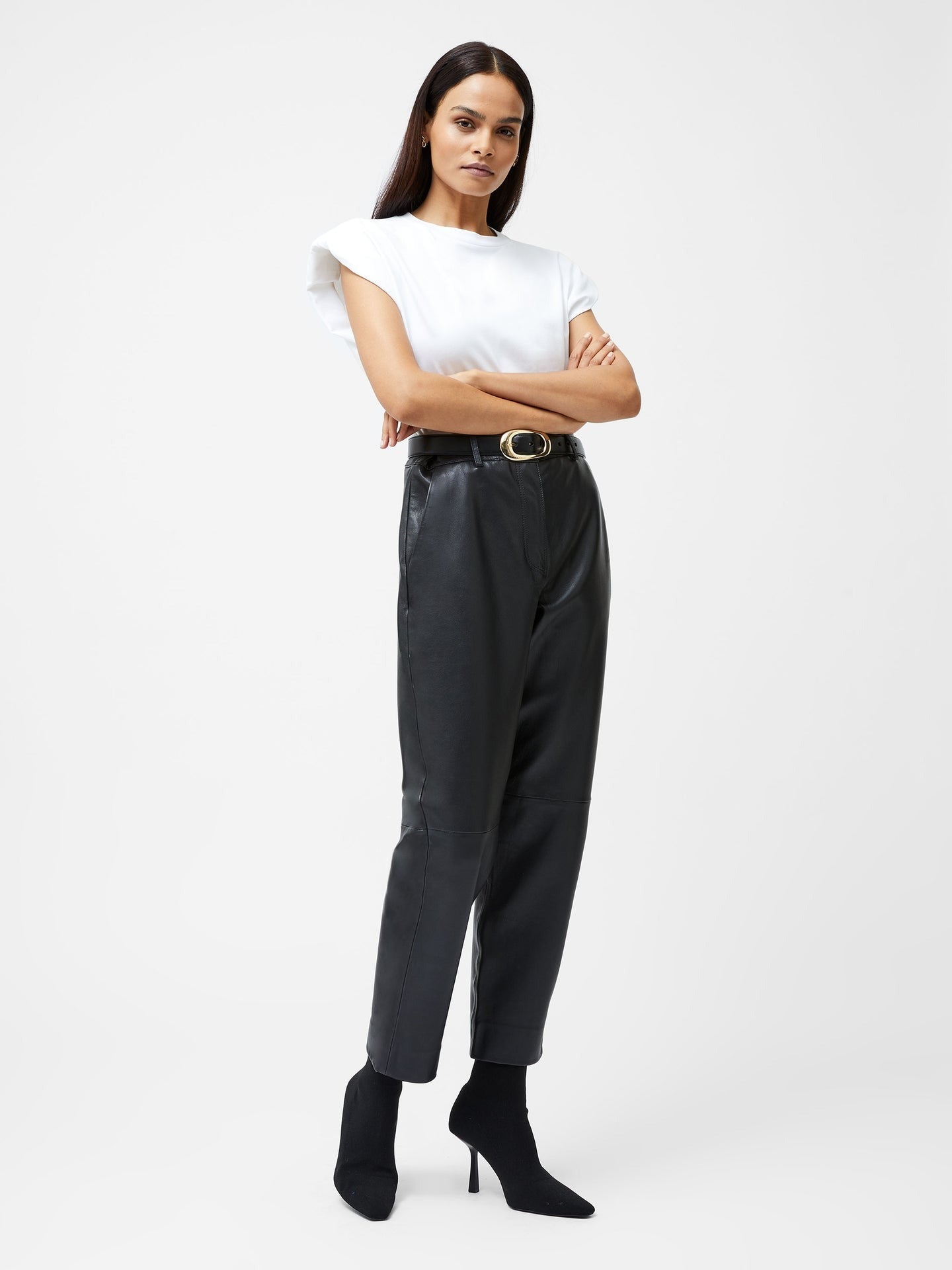 French Connection Rallie Shoulder Pad Tank Top