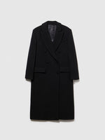 Load image into Gallery viewer, Sisley Long Wool Blend Double Breasted Coat - Black
