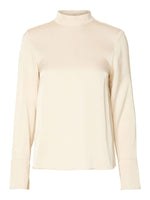 Load image into Gallery viewer, Selected Femme Satin High-Neck Blouse - Birch
