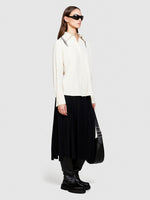 Load image into Gallery viewer, Sisley Shirt With Silver Applique - Creamy White
