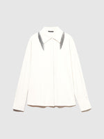 Load image into Gallery viewer, Sisley Shirt With Silver Applique - Creamy White
