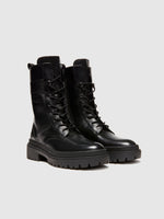 Load image into Gallery viewer, Sisley 100% Leather Lace Up Boots - Black
