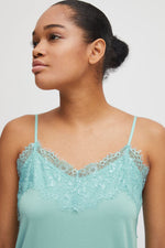 Load image into Gallery viewer, Lucy Lace Trim Cami - Eggshell Blue
