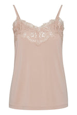 Load image into Gallery viewer, ICHI Lace Trim Cami - Rose Dust
