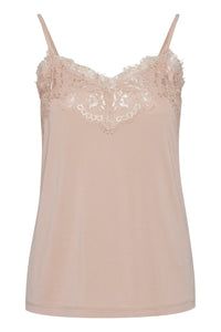 Lucy Lace Trim Cami - Rose Dust