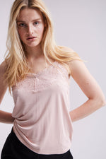 Load image into Gallery viewer, Lucy Lace Trim Cami - Rose Dust
