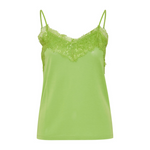 Load image into Gallery viewer, ICHI Lace Trim Cami - Parrot Green
