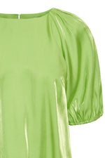 Load image into Gallery viewer, ICHI Shiny T-Shirt With Puff Sleeve - Parrot Green
