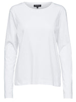 Load image into Gallery viewer, Amy Basic Cotton Long Sleeved T-Shirt - Bright White
