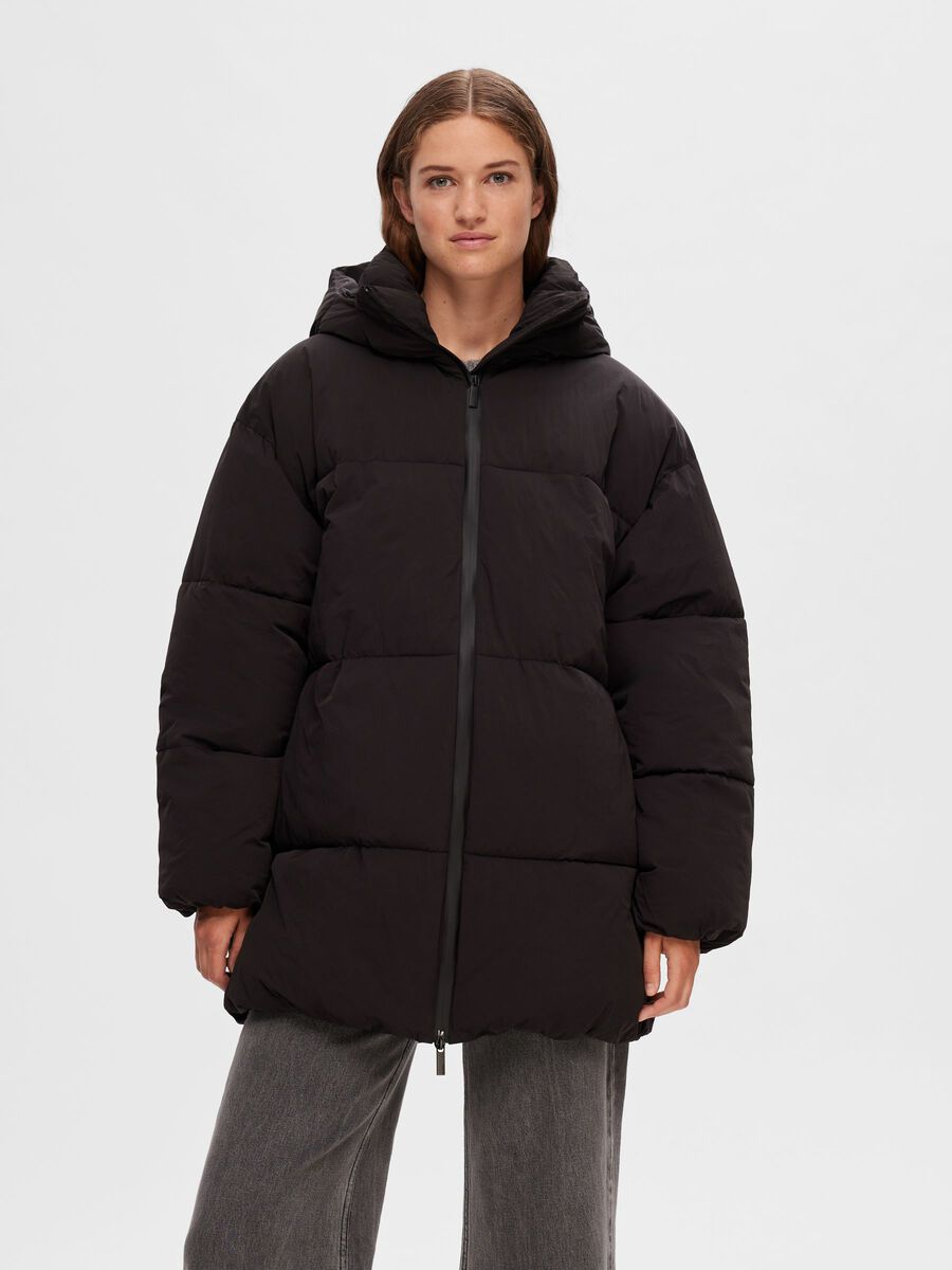 Karen Adjustable Puffer Jacket - Black