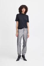 Load image into Gallery viewer, Brooklyn Metallic Cargo Jeans - Silver
