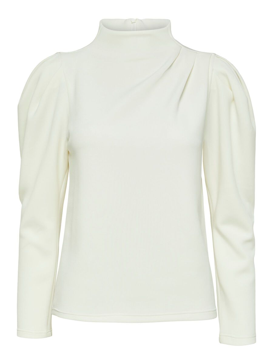 Selected Femme Draped Top - Snow White