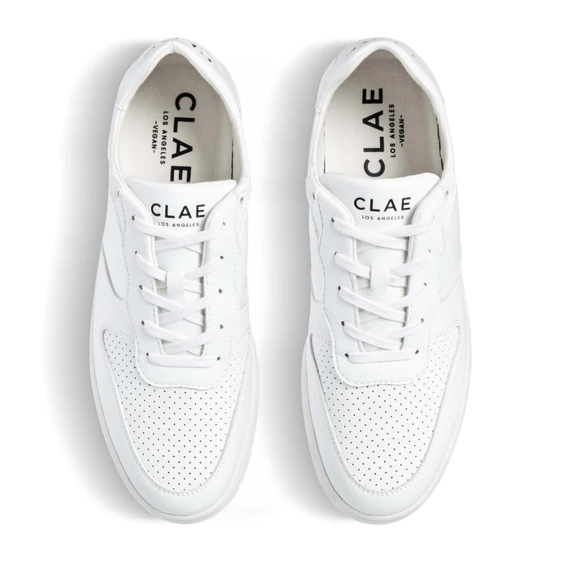 CLAE Malone Vegan Leather Sneakers - Triple White